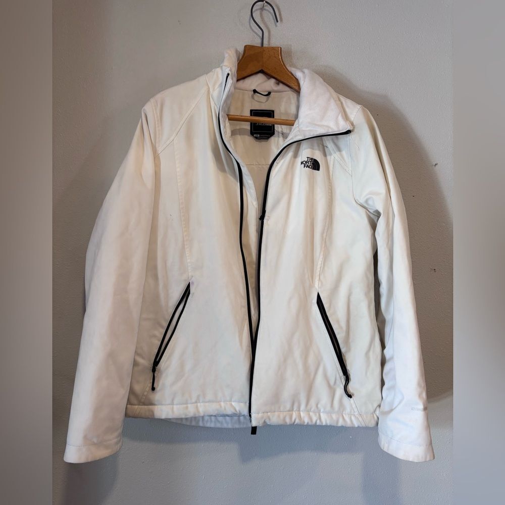 North Face Women's Apex Elevation Jacket in white with black accent Large